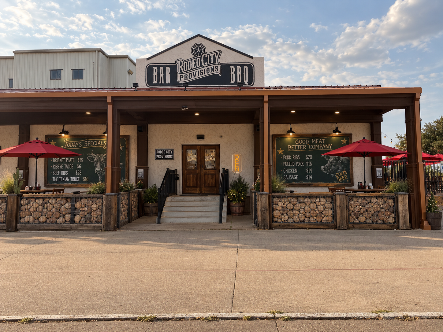 Rodeo City Provisions Mesquite exterior and patio